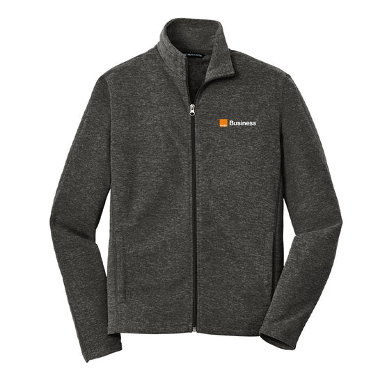 Orange Business Heather Microfleece Full-Zip Jacket